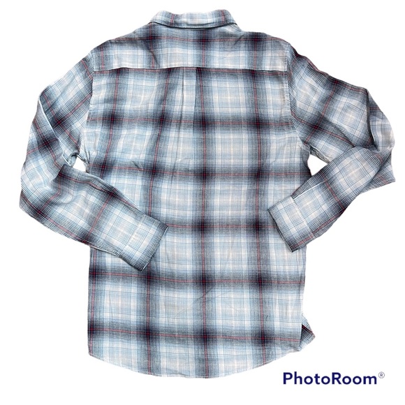 BARBOUR Kickstart Long Sleeve Plaid Pale Sky Shirt - Picture 2 of 11